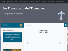 Tablet Screenshot of franciscains-emmanuel.com